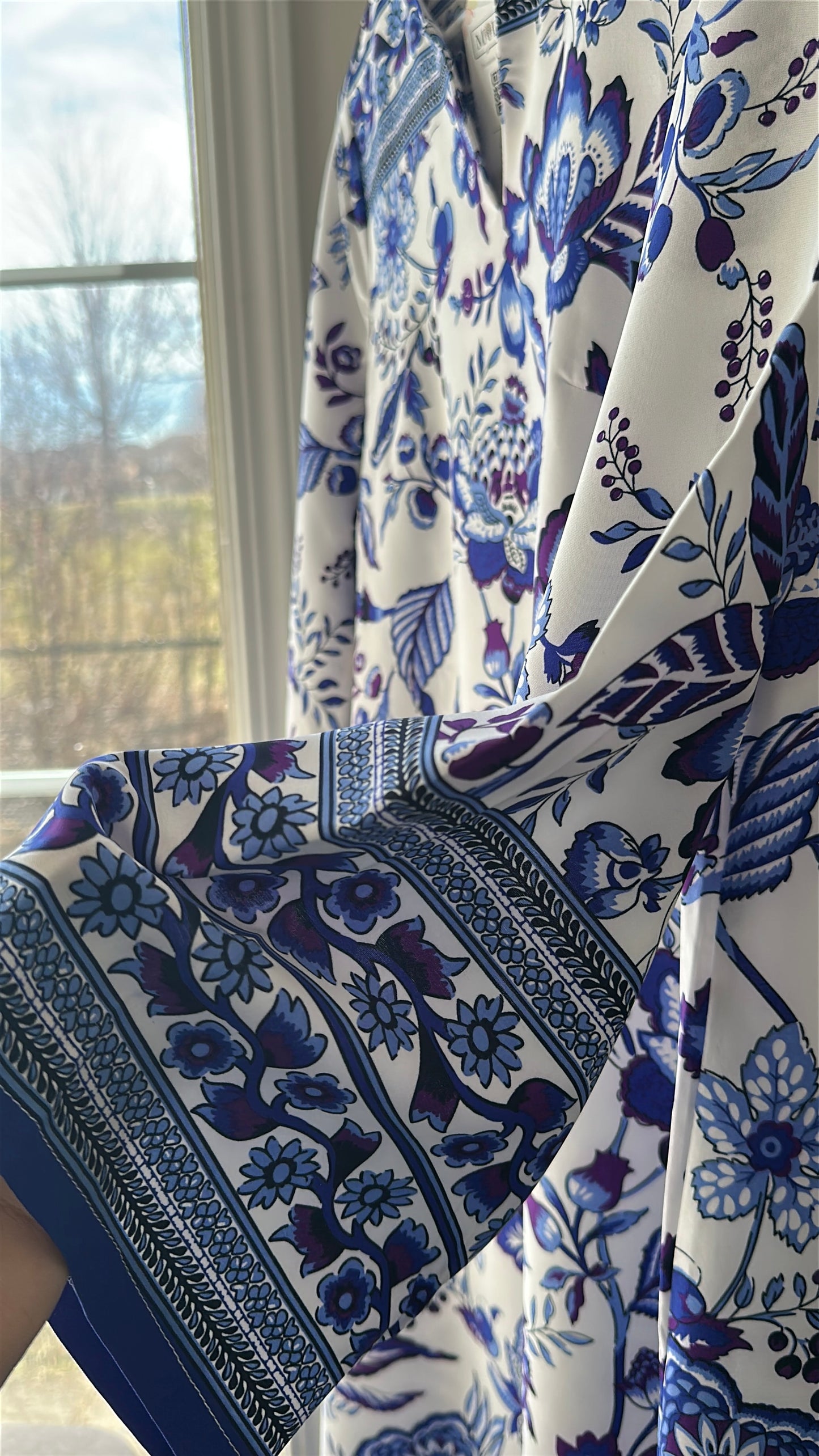 Sapphire Garden – The Silk Statement Dress