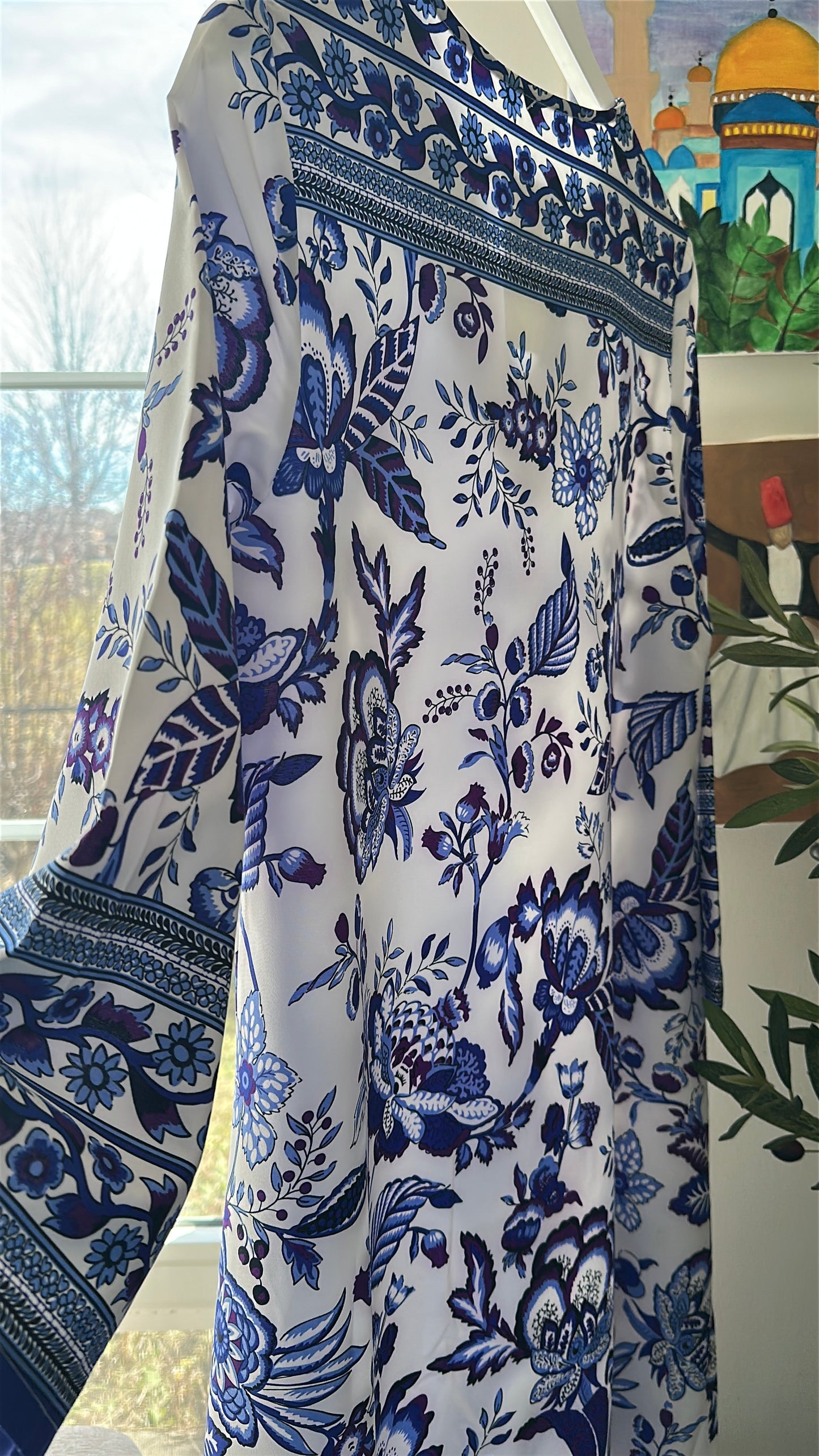 Sapphire Garden – The Silk Statement Dress