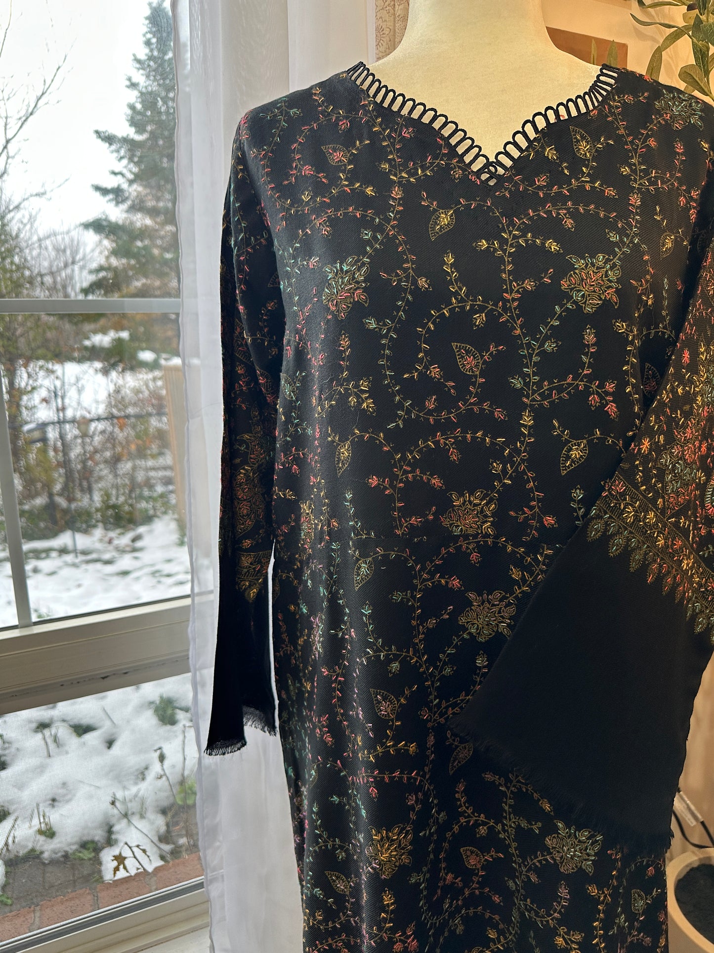 Zar-e-Qalam – Kalamkari Shawl Shirt