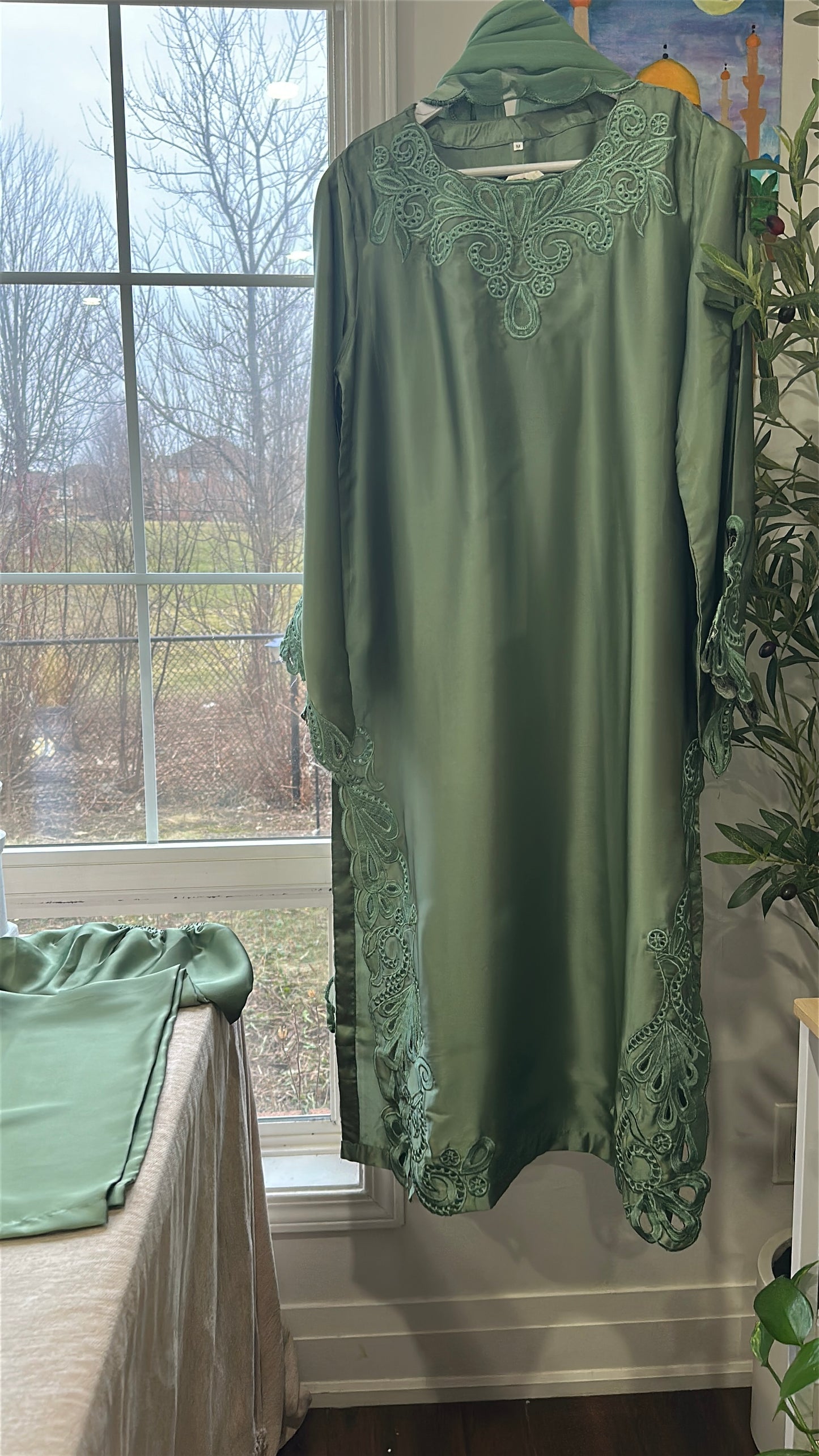 Sage Élan – Timeless Grace in Soft Silk