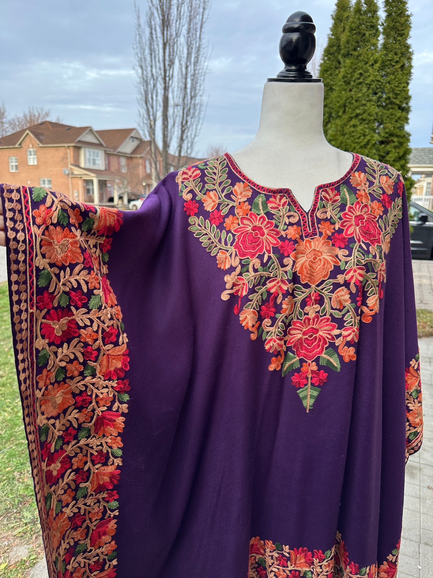 Shab-e-Jaam – The Midnight Vineyard Shawl Shirt ( Cape )