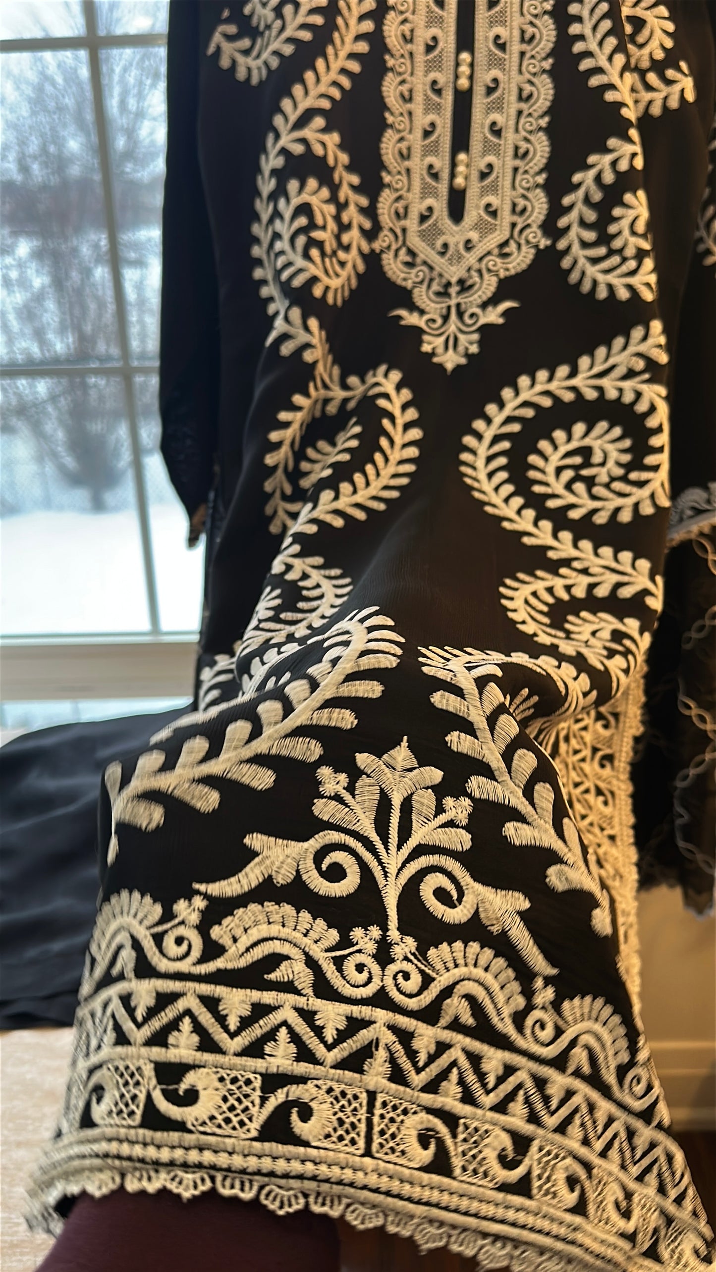 Noir Kashmira – Timeless Elegance in Raw Silk