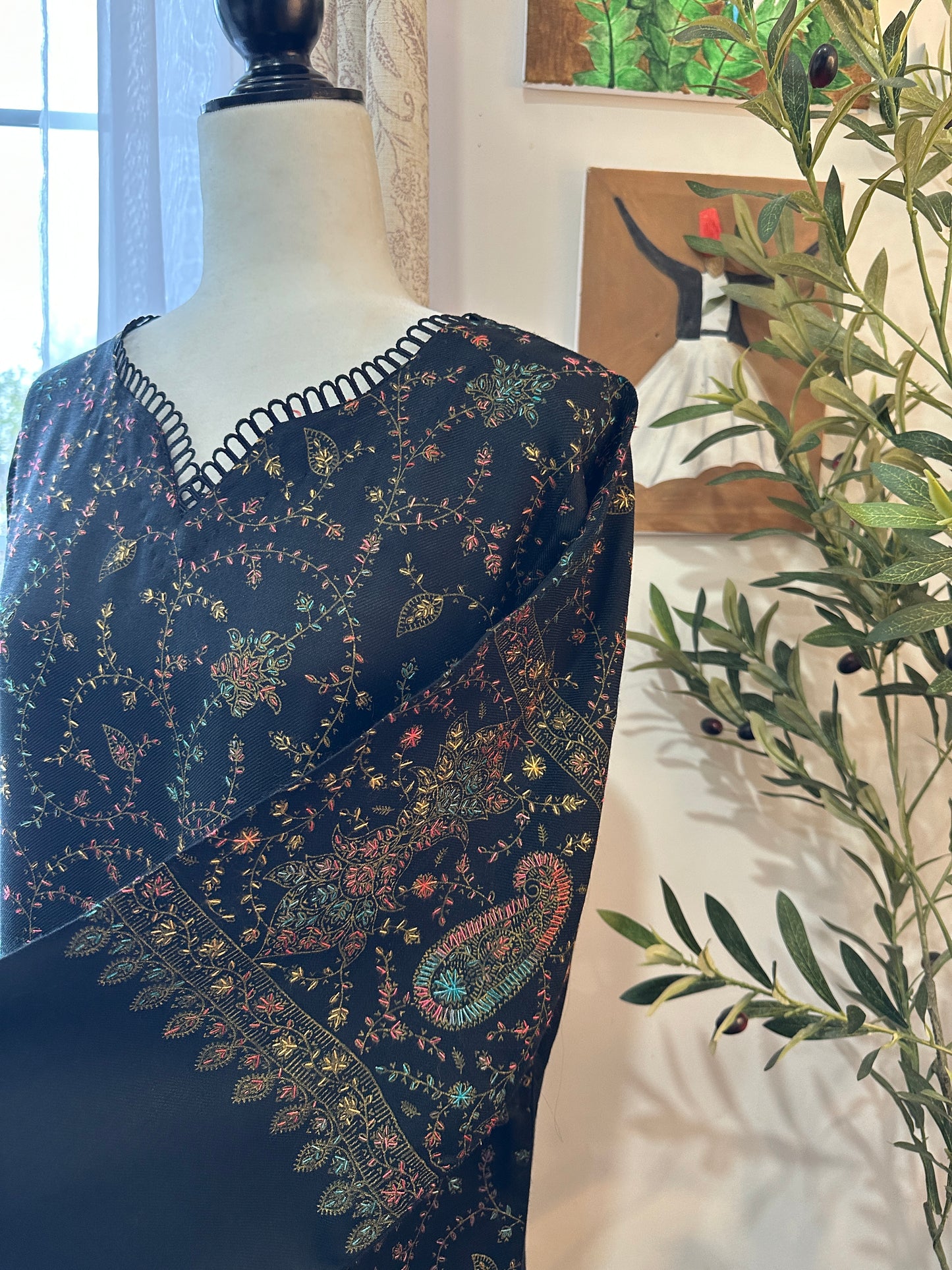 Zar-e-Qalam – Kalamkari Shawl Shirt