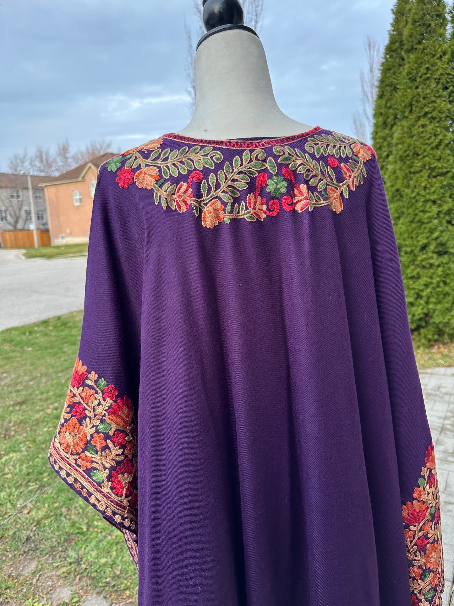 Shab-e-Jaam – The Midnight Vineyard Shawl Shirt ( Cape )