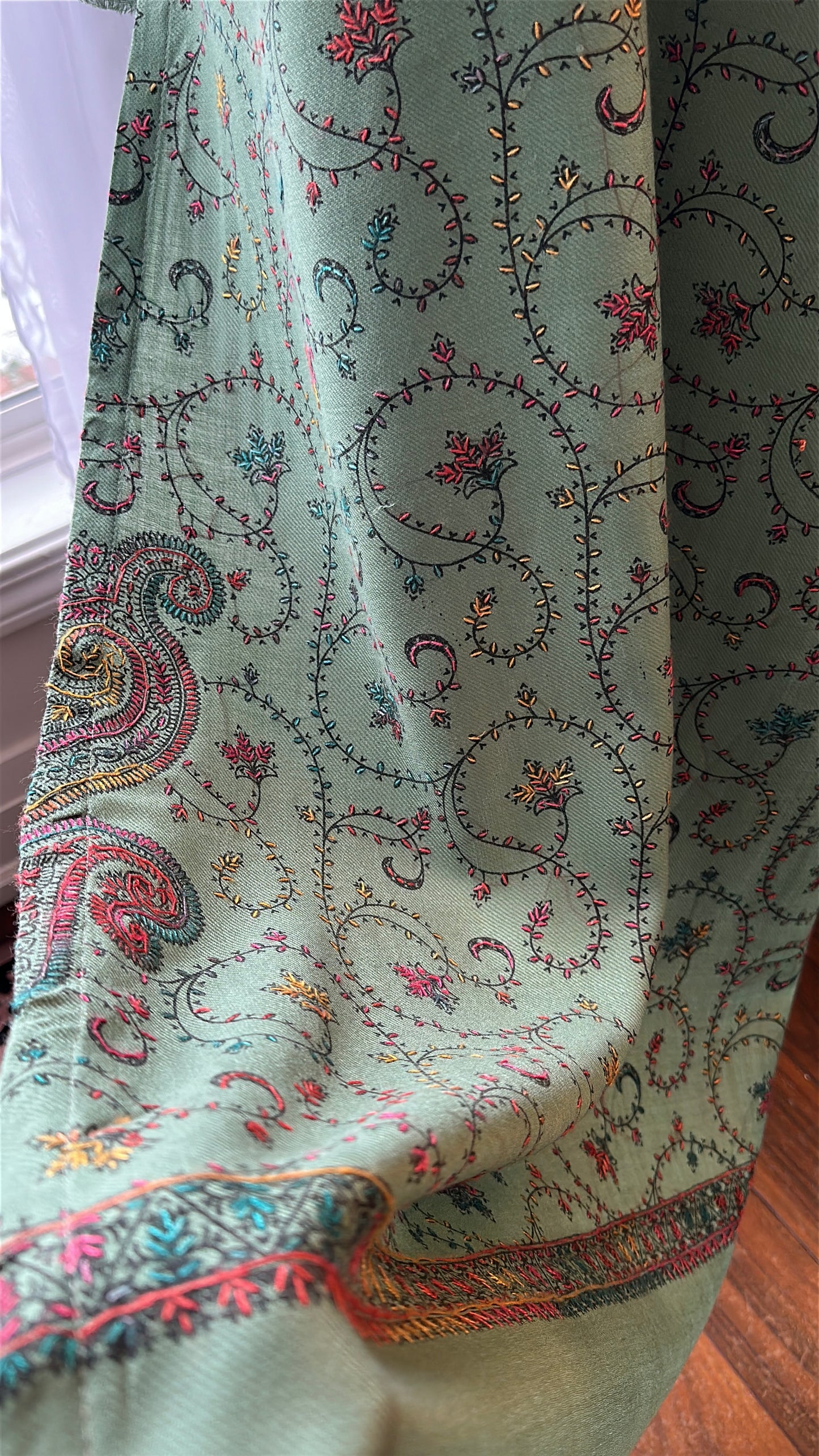 Sabr-e-Sabz – Kalamkari Shawl Shirt