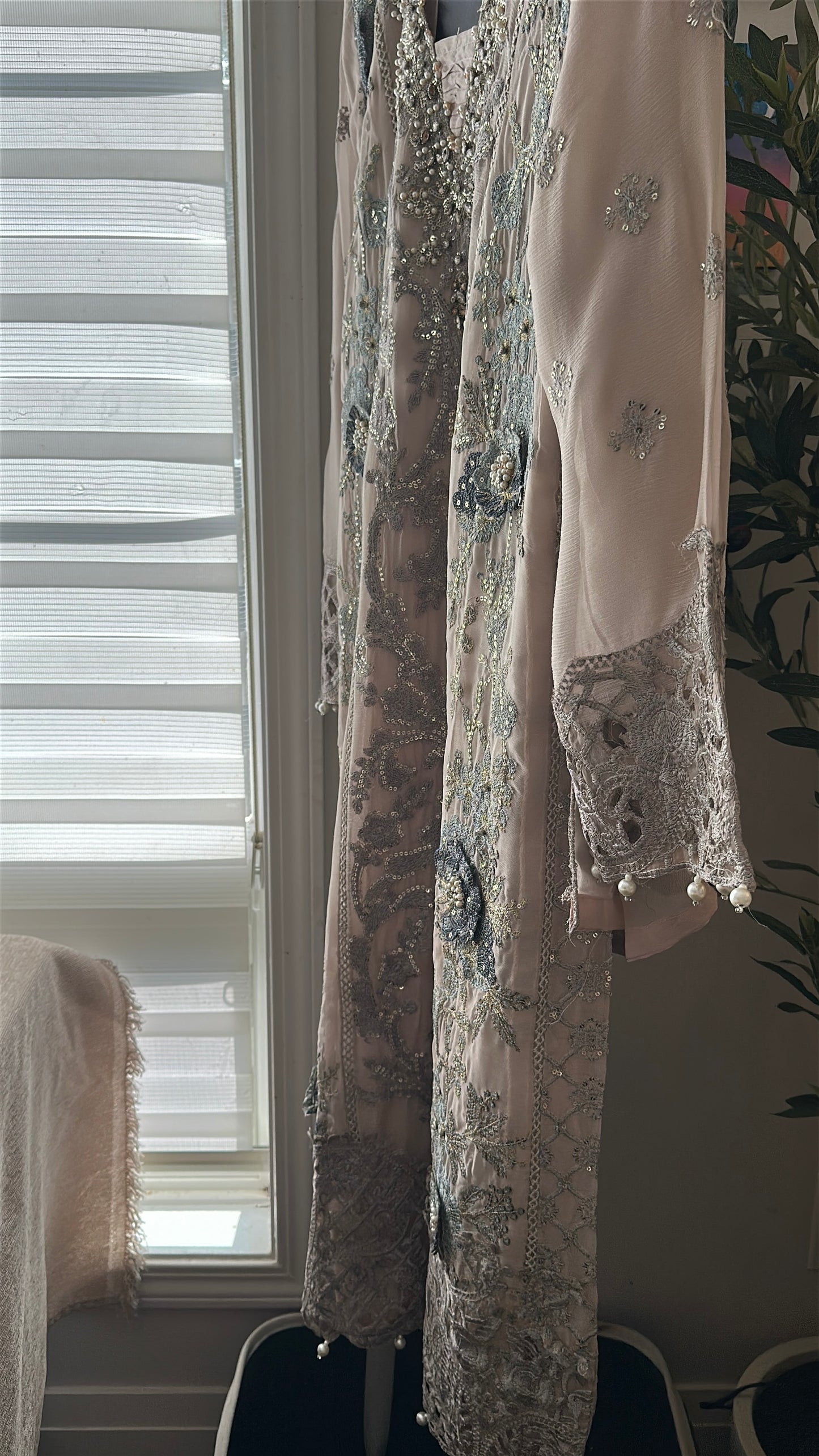 Mink Feroza Élan — Luxury Embellished Chiffon 3-Piece