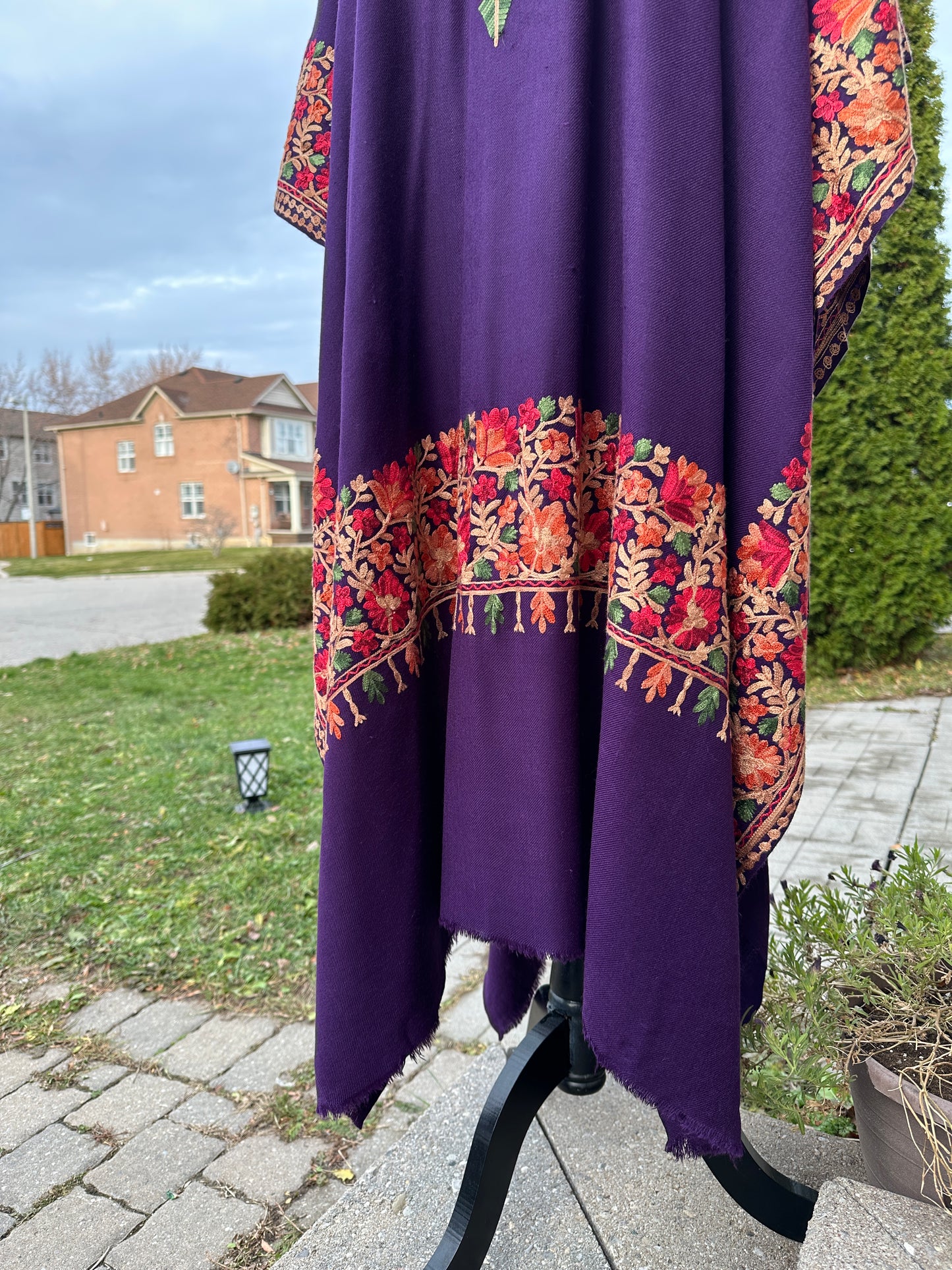 Shab-e-Jaam – The Midnight Vineyard Shawl Shirt ( Cape )