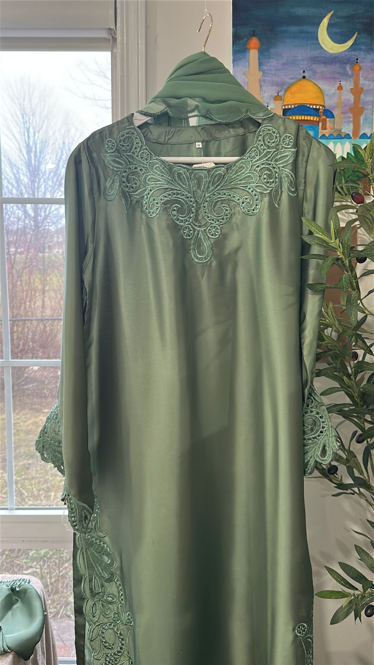 Sage Élan – Timeless Grace in Soft Silk