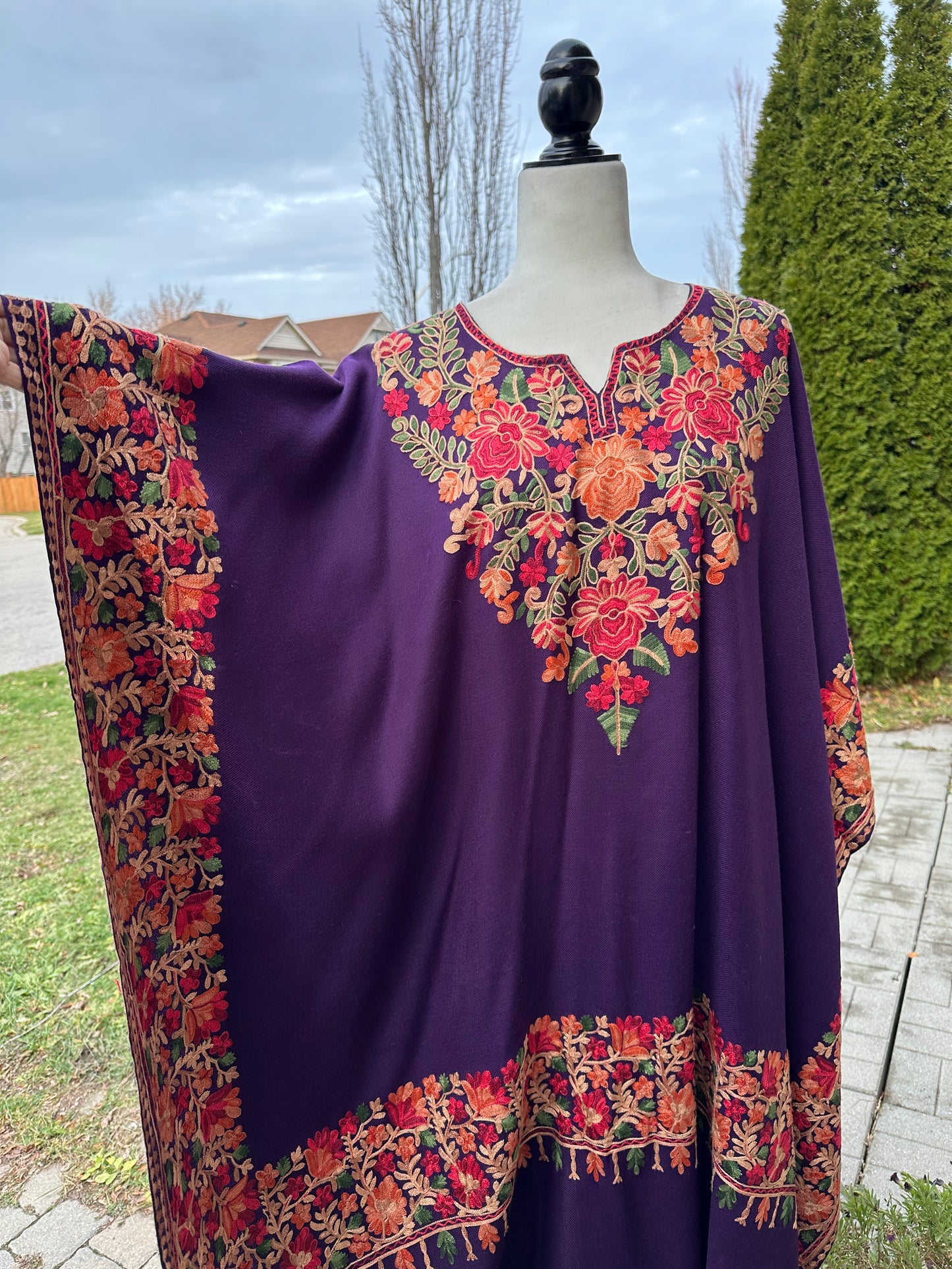 Shab-e-Jaam – The Midnight Vineyard Shawl Shirt ( Cape )
