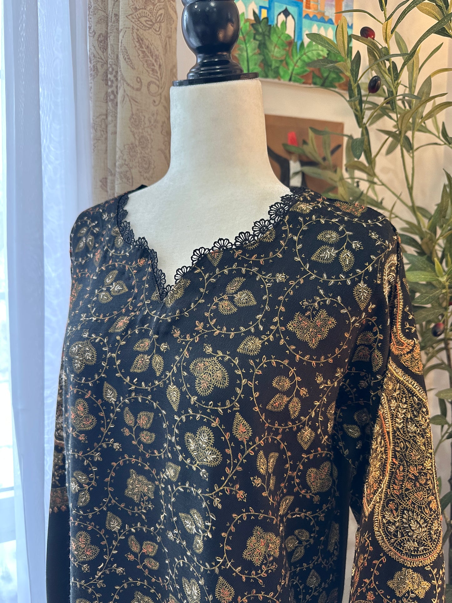 Zar-e-Siyah – Kalamkari Shawl Shirt