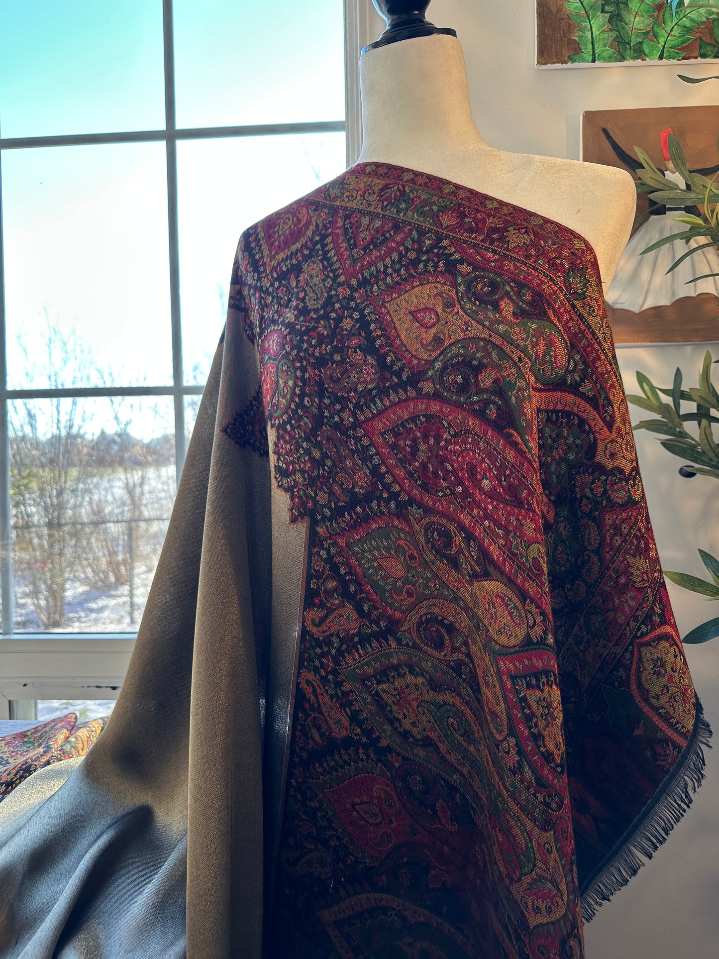 Ruby-Noor Kani – The Jewel-Toned Heritage Shawl