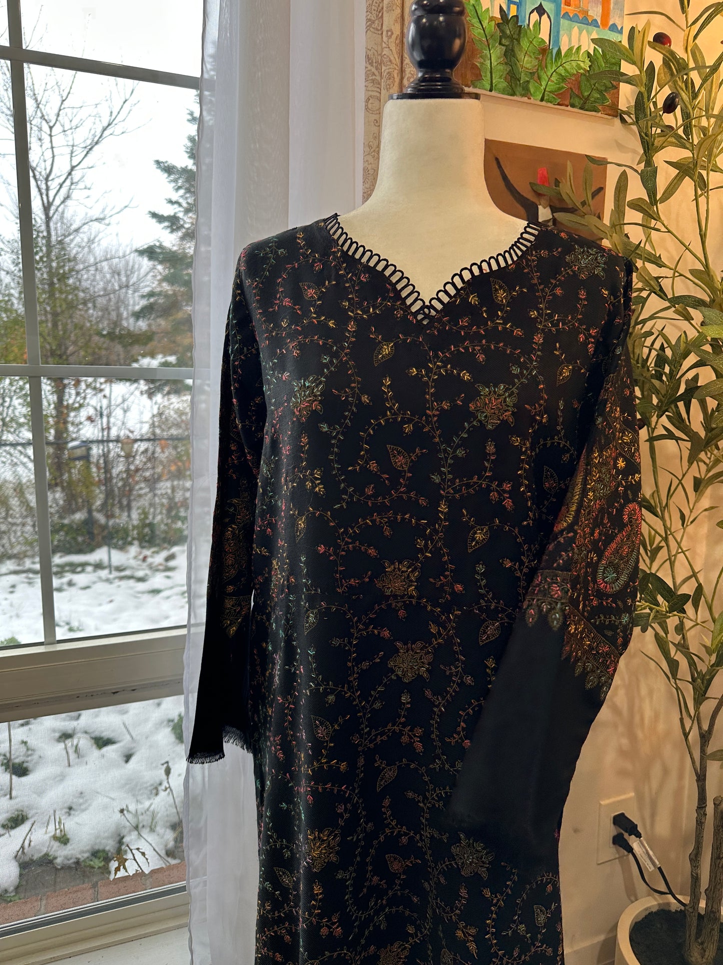 Zar-e-Qalam – Kalamkari Shawl Shirt