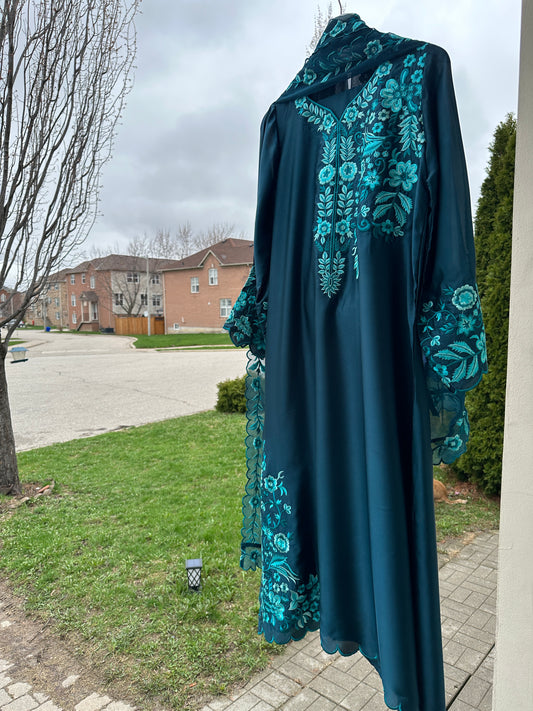 Zamurd Teal Élan - Kaftan Set