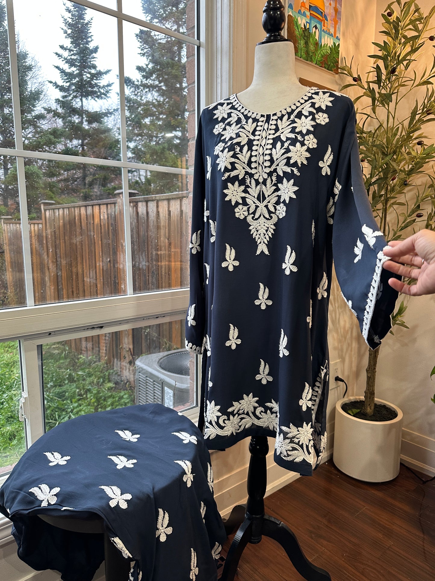 Sapphire Bloom-Farshi Set