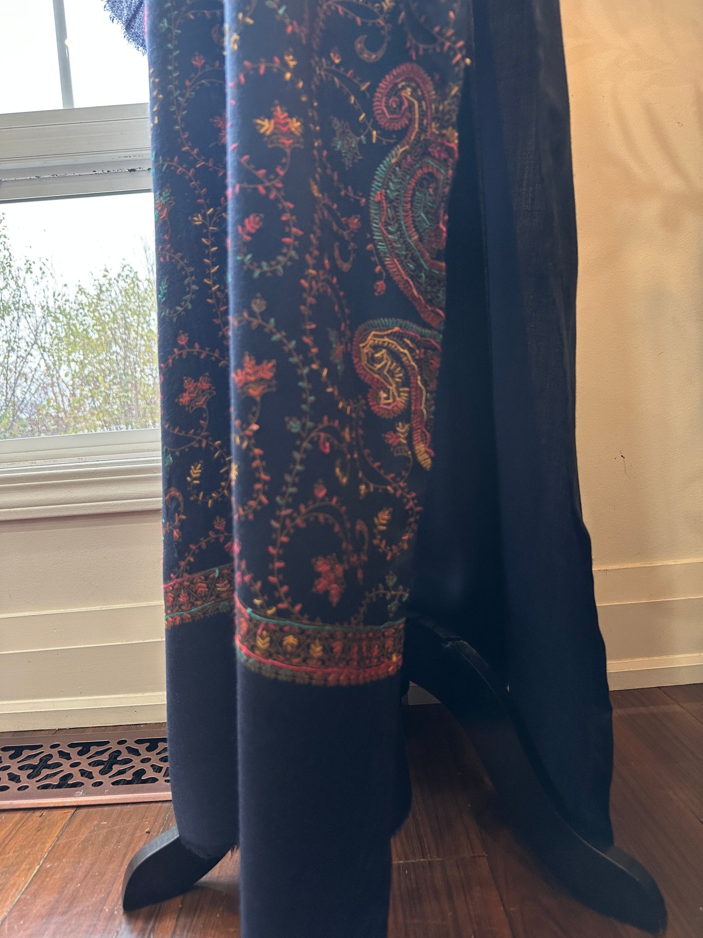 Noor-e-Neelam – Kalamkari Shawl Shirt