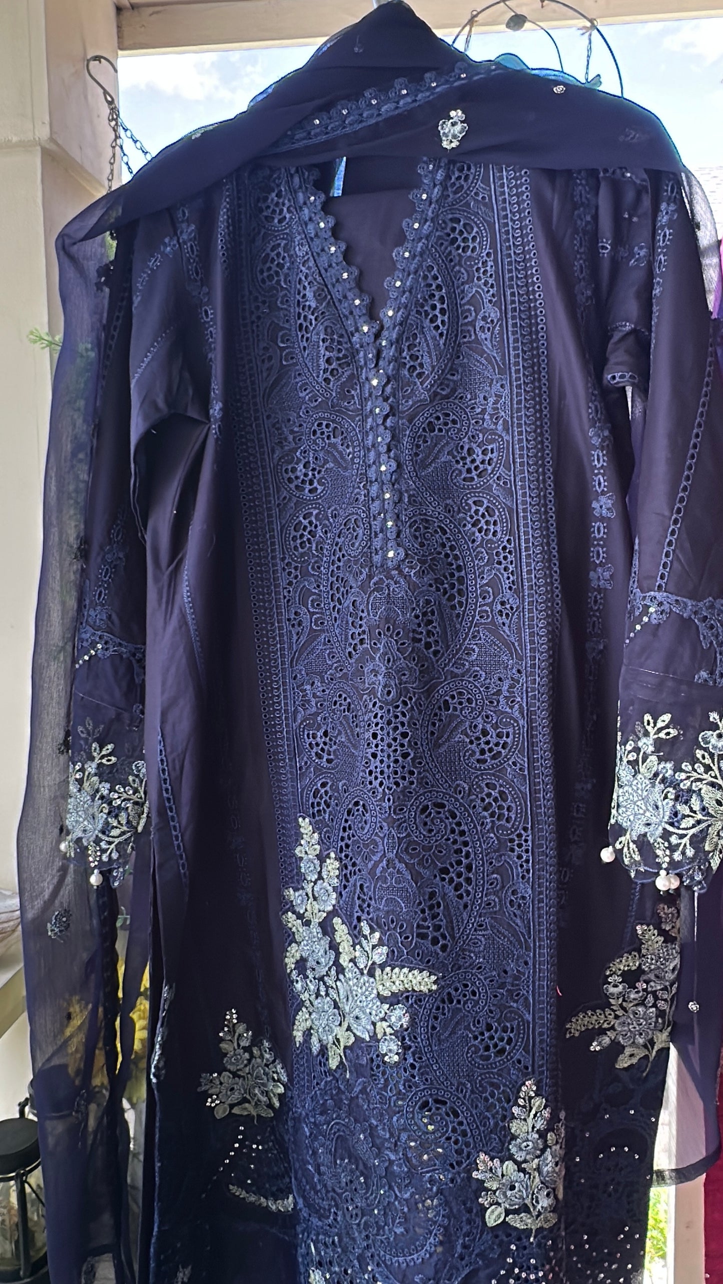Midnight Noor — Chikan Kari Luxe Collection