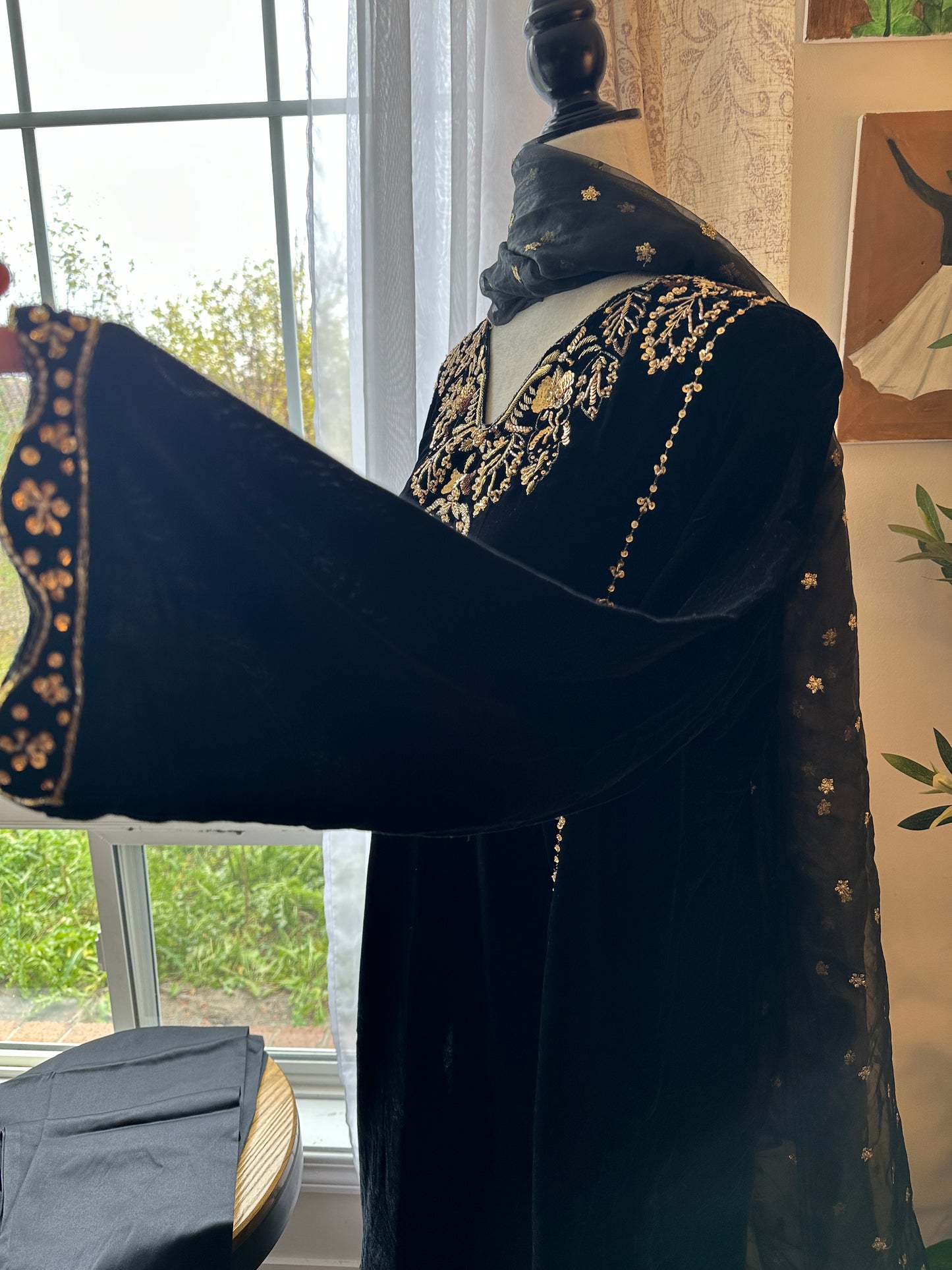 Noir Élysée Velvet – Handworked Luxe Ensemble