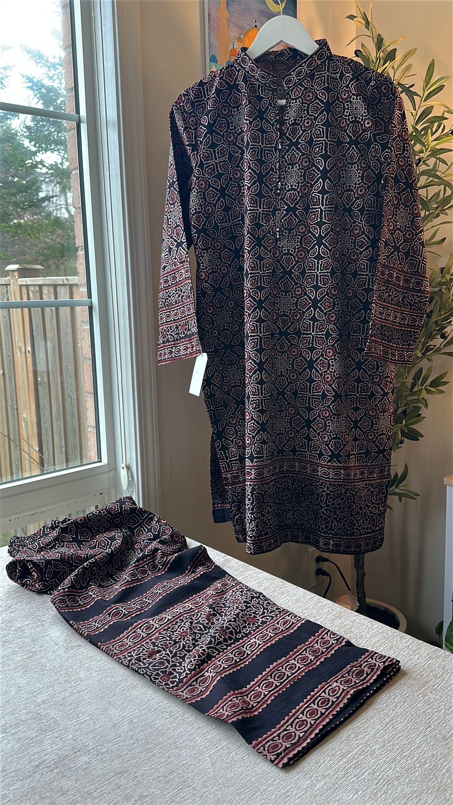 Rust Echo Co-ord – Ajrak Heritage