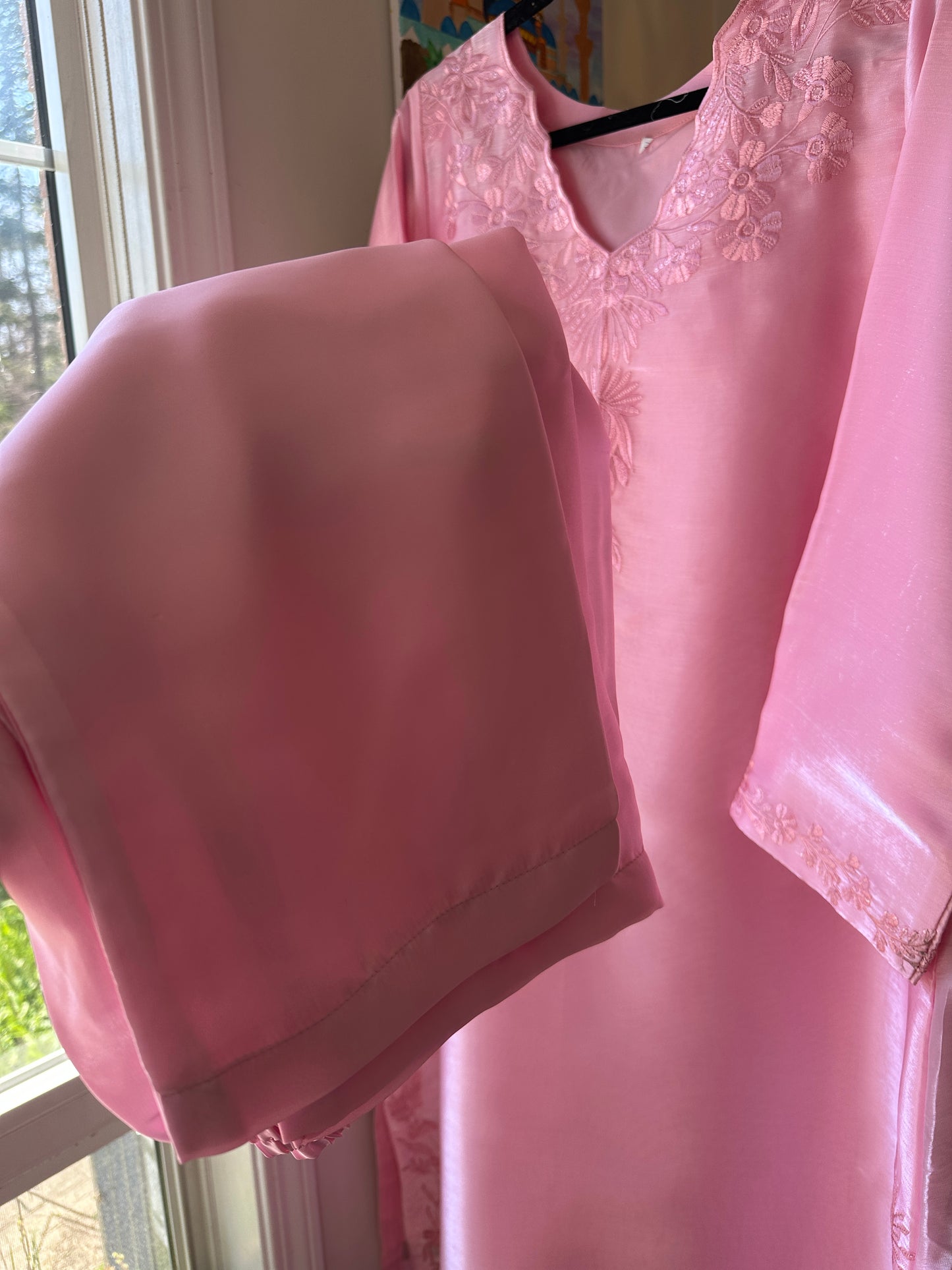 Rose Mist Élan – 2-Piece Kaftan Set