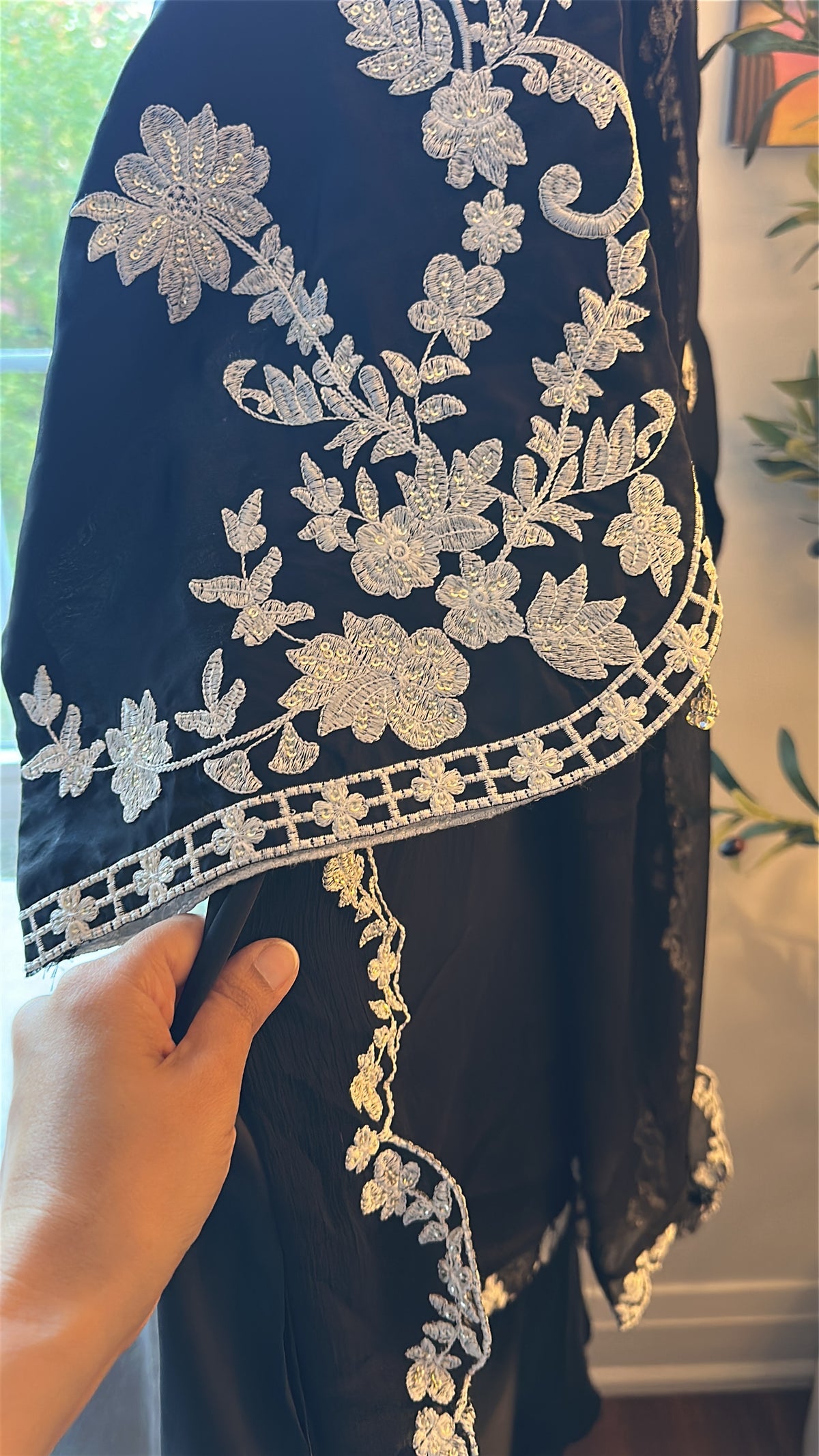 Raat ki Rani / Black Silk — 3-Piece Set