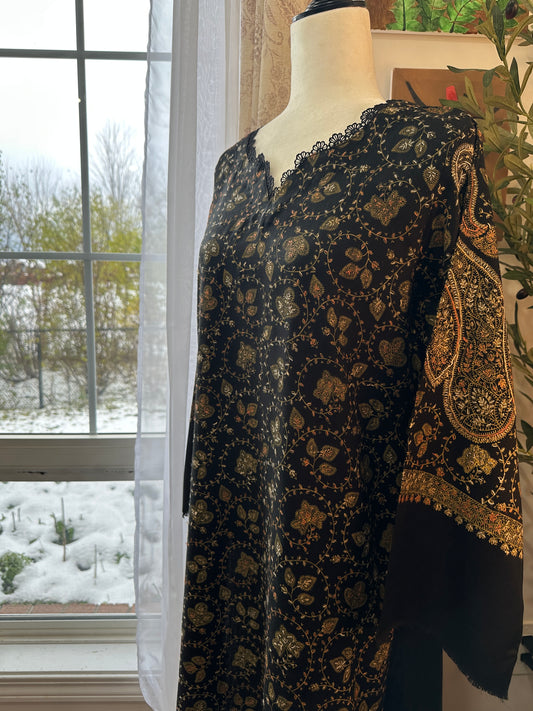 Zar-e-Siyah – Kalamkari Shawl Shirt