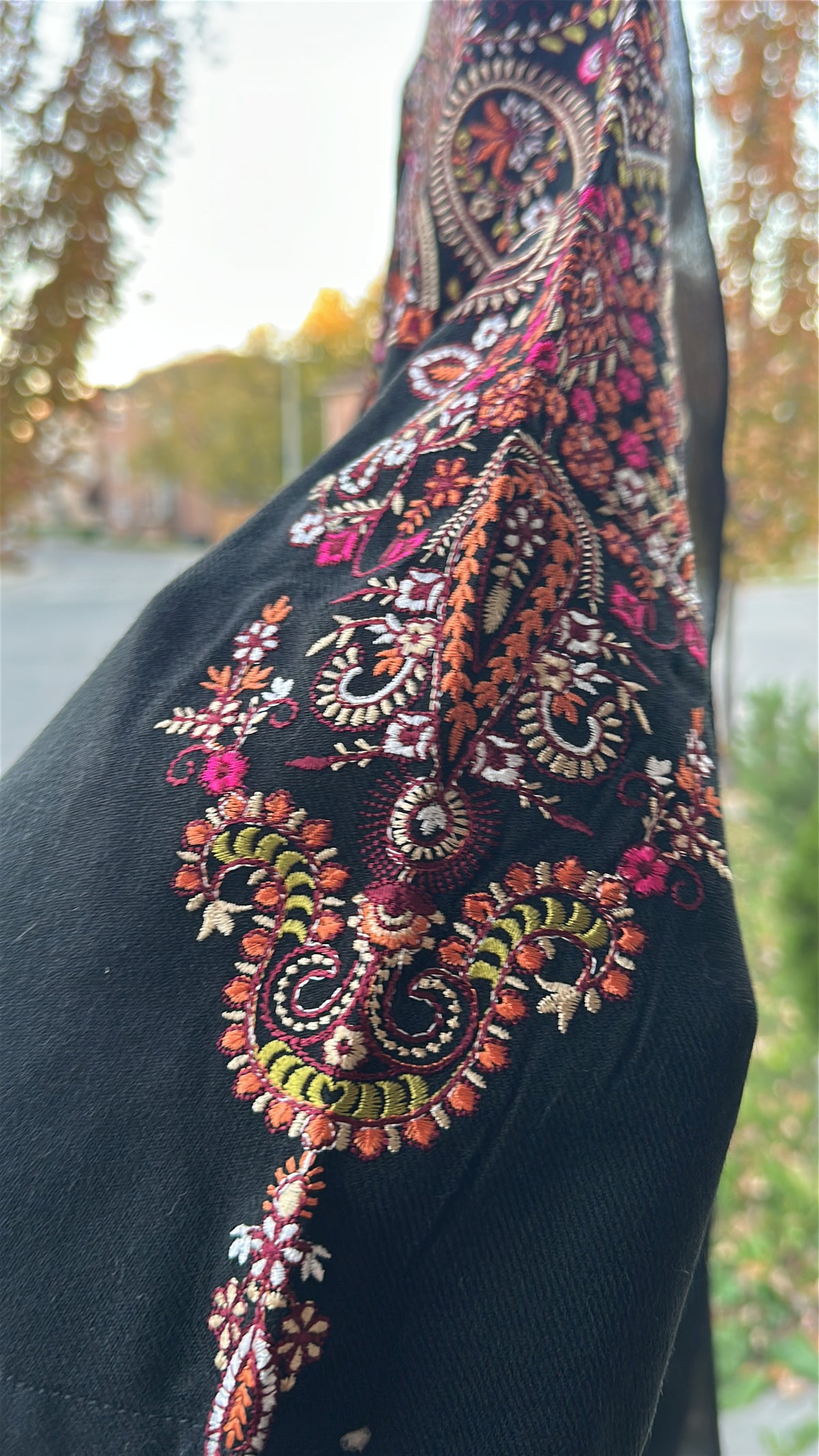 Midnight Bloom / Pure Pashmina Kashmira — 3-Piece Set