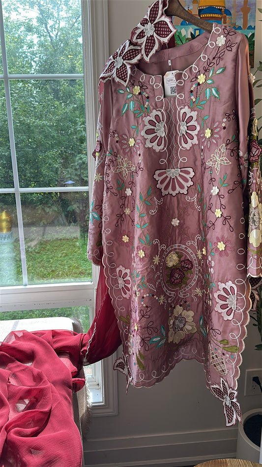 ROSÉ FLORENTINA — RUSSIAN SILK 3-PIECE SET