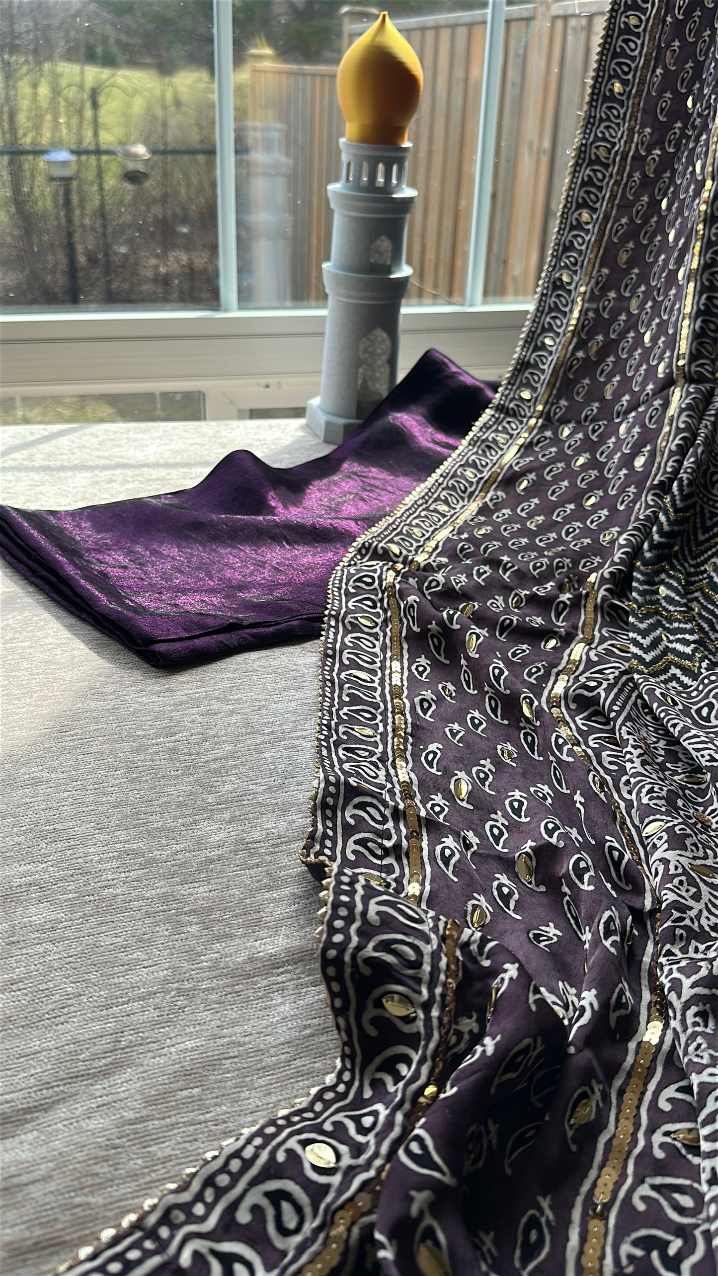 Ajrak Mehr-e-Zar Élan – Where Heritage Meets Royal Depth