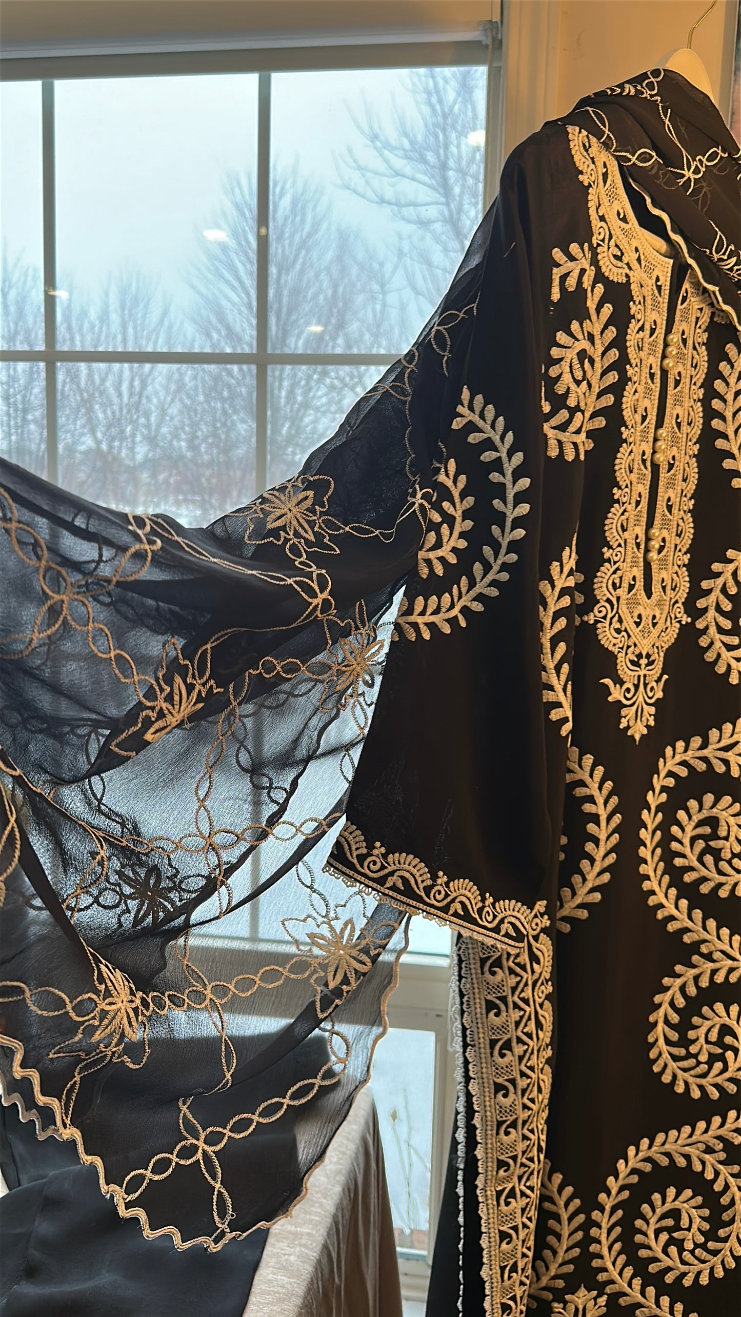 Noir Kashmira – Timeless Elegance in Raw Silk