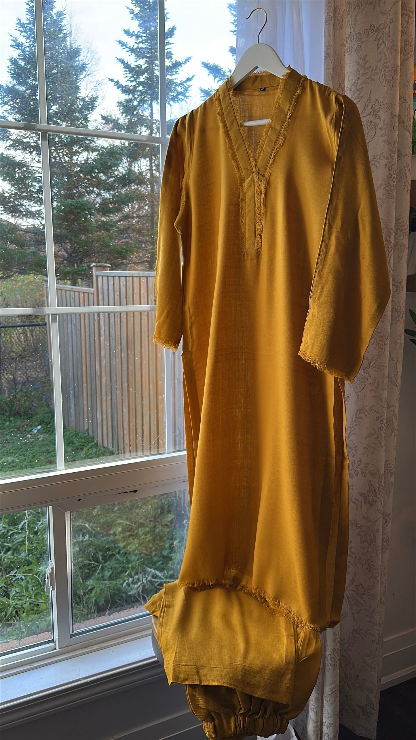 Marigold – Pashmina Cord Set (Mustard Yellow)