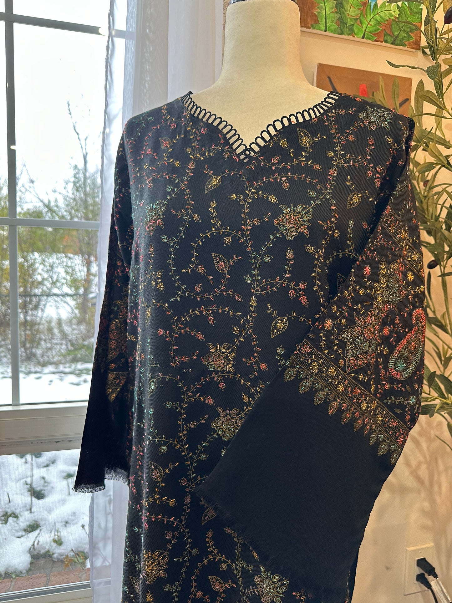 Zar-e-Qalam – Kalamkari Shawl Shirt