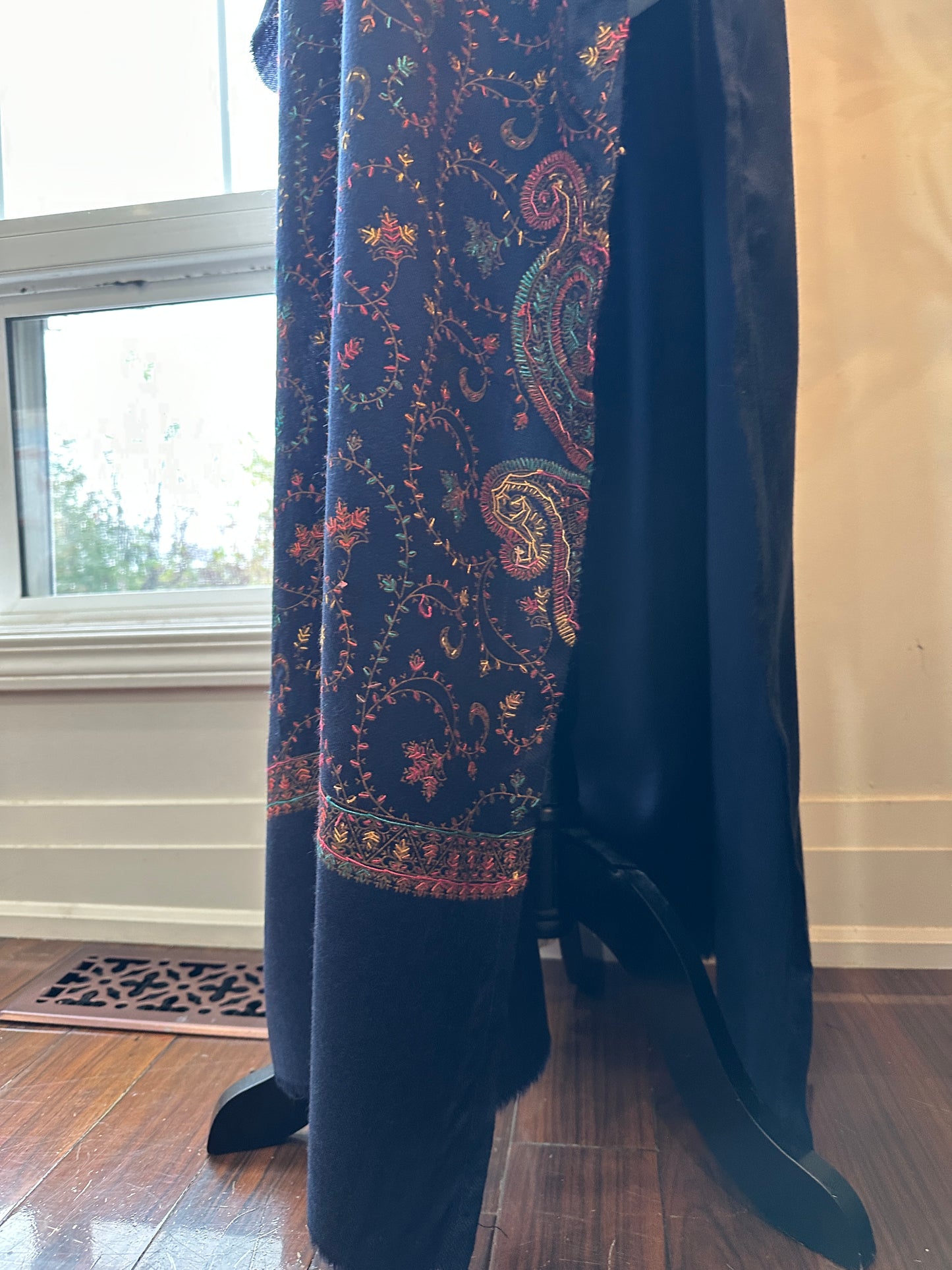 Noor-e-Neelam – Kalamkari Shawl Shirt