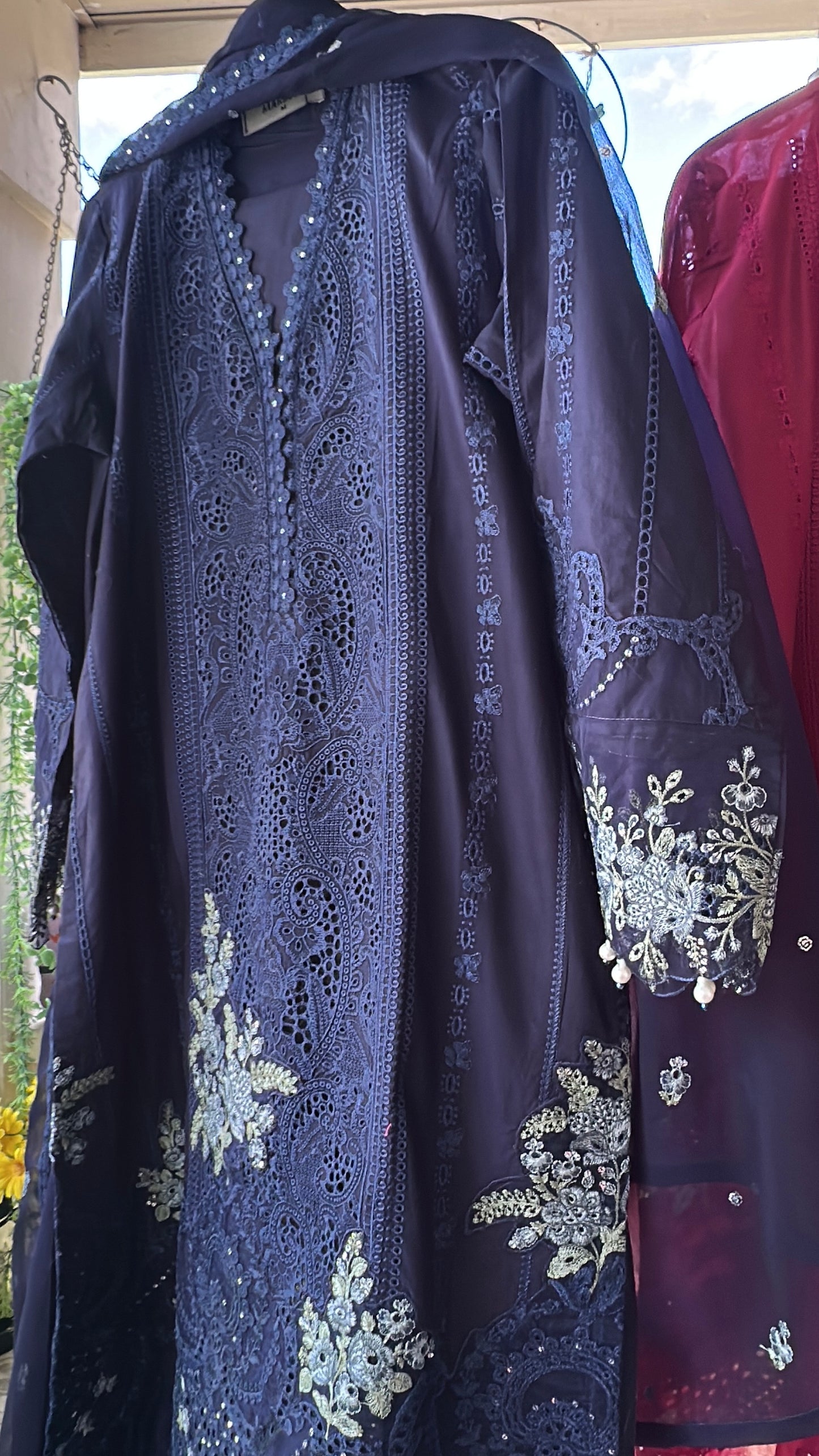 Midnight Noor — Chikan Kari Luxe Collection