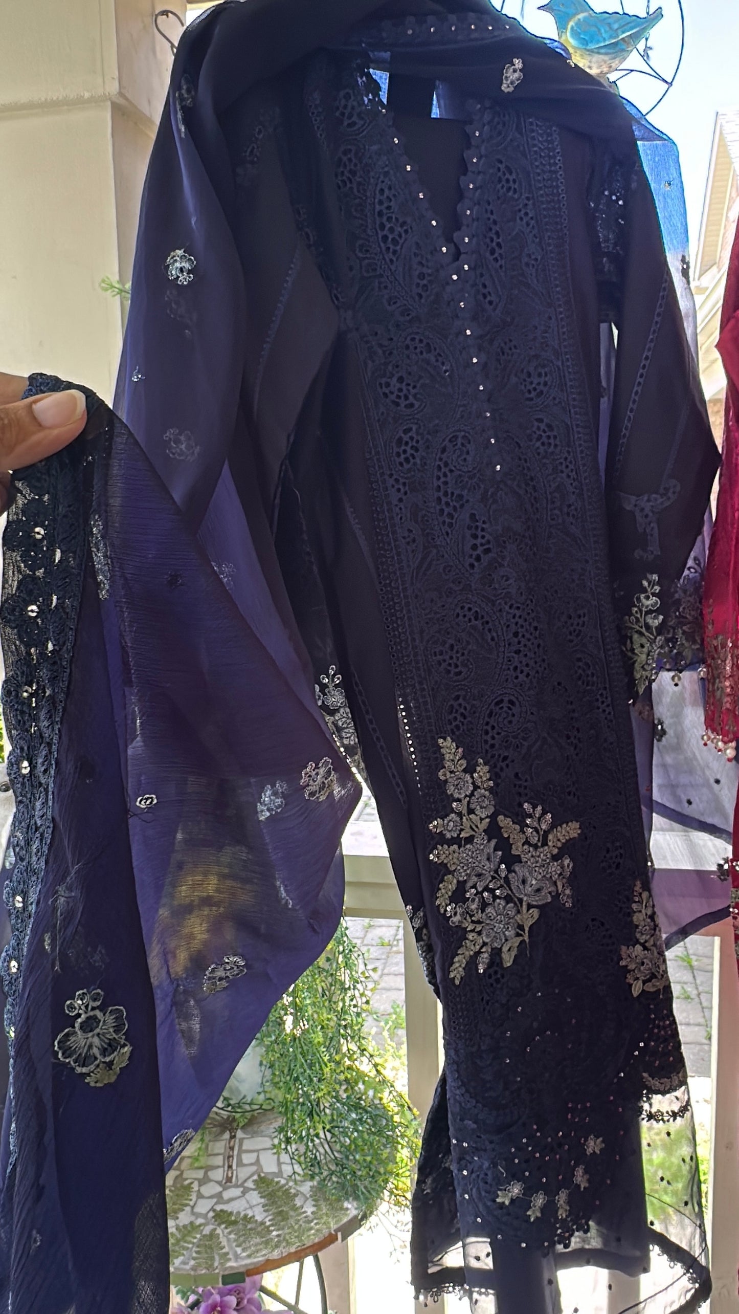 Midnight Noor — Chikan Kari Luxe Collection