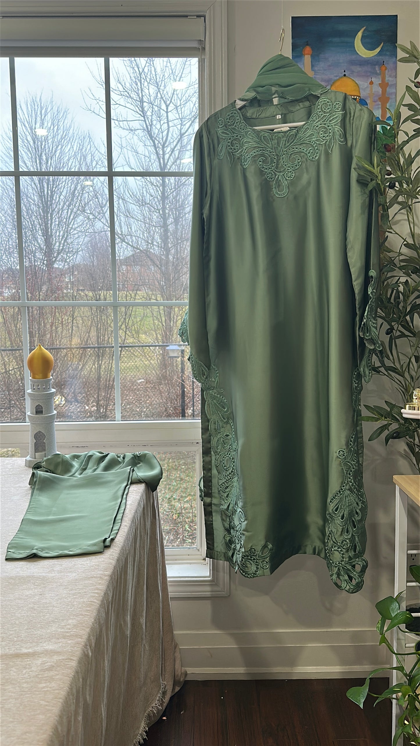 Sage Élan – Timeless Grace in Soft Silk