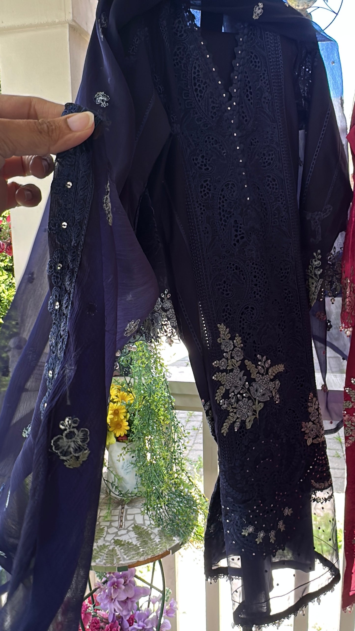 Midnight Noor — Chikan Kari Luxe Collection