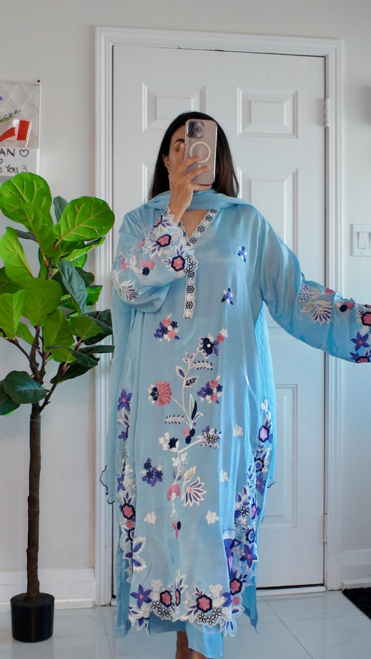 Azure Fleur Élan - kaftan set
