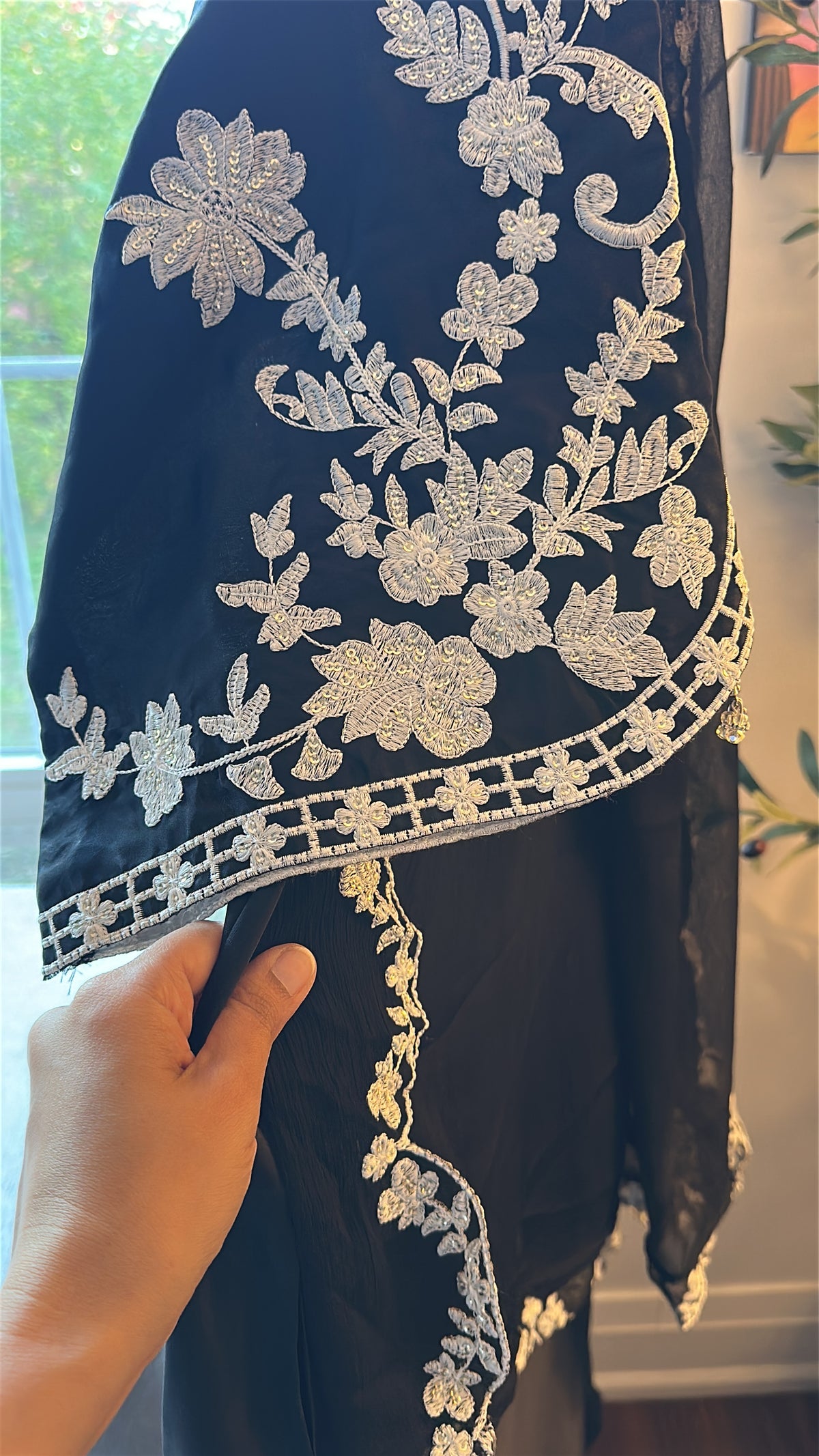 Raat ki Rani / Black Silk — 3-Piece Set