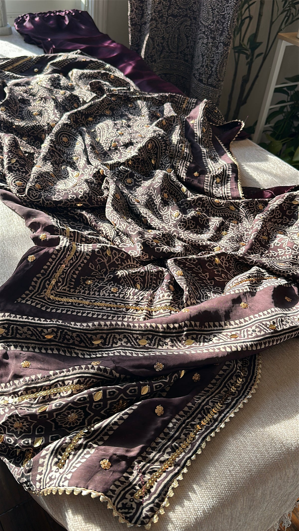 Mulberry Neel Zareen - Organic Ajrak