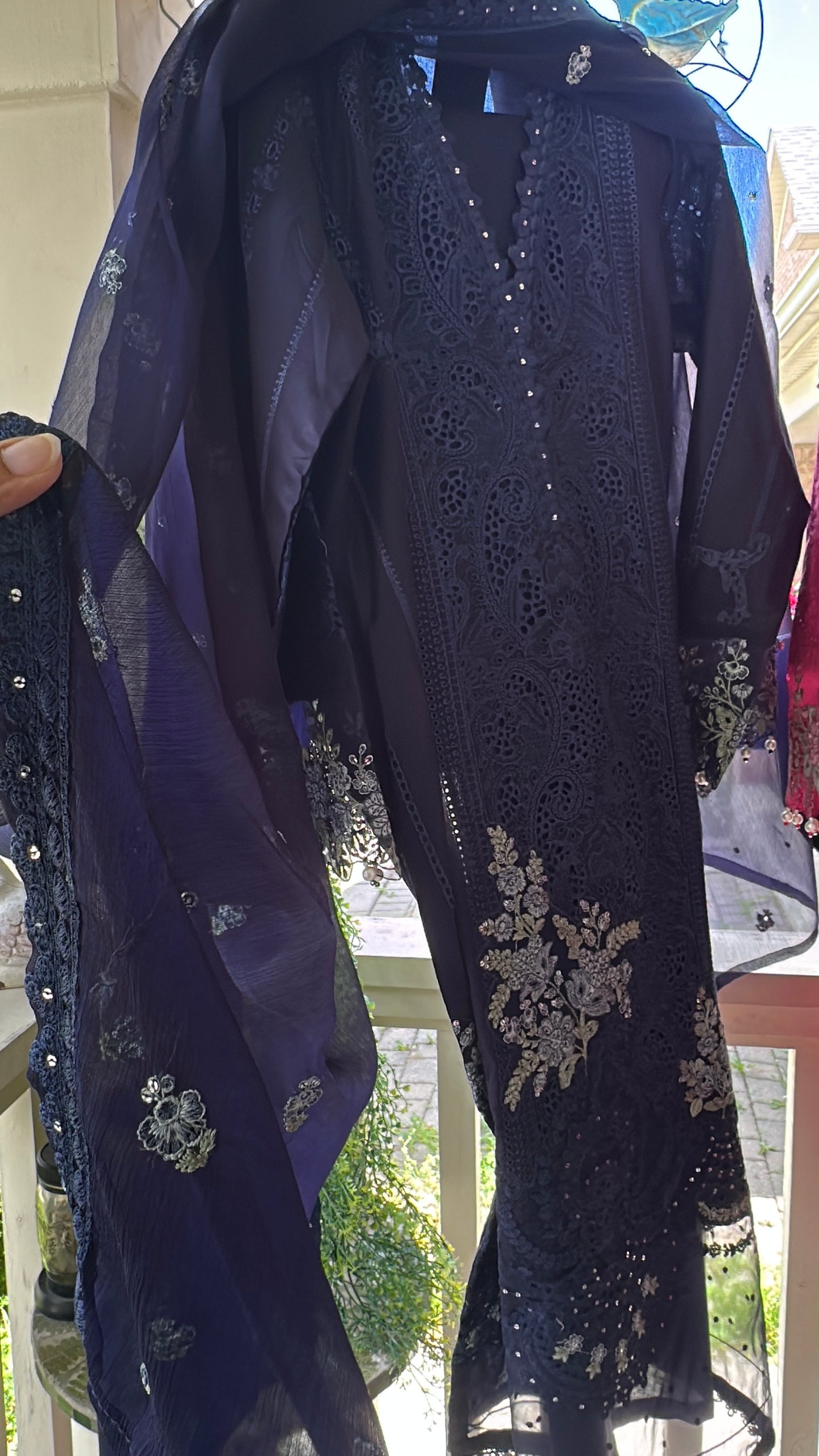 Midnight Noor — Chikan Kari Luxe Collection
