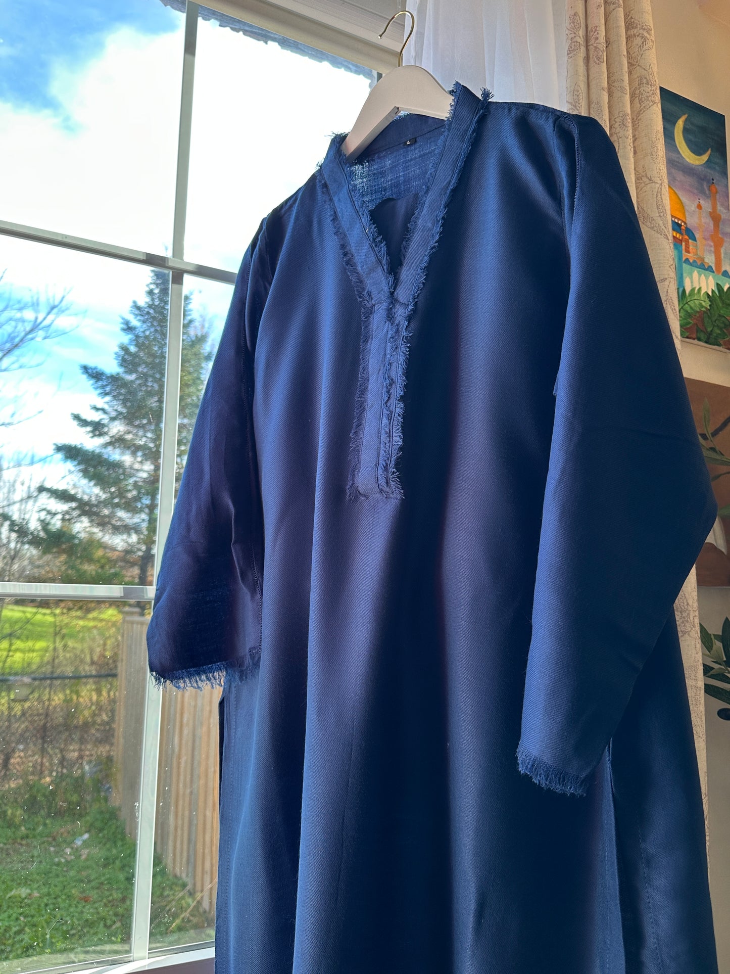 Midnight Mirage – Pashmina Cord Set (Navy Blue)