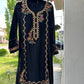 Black Floral Embroidered