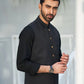 All Black Shalwar Kameez and Waistcoat - 3PC - MILAN