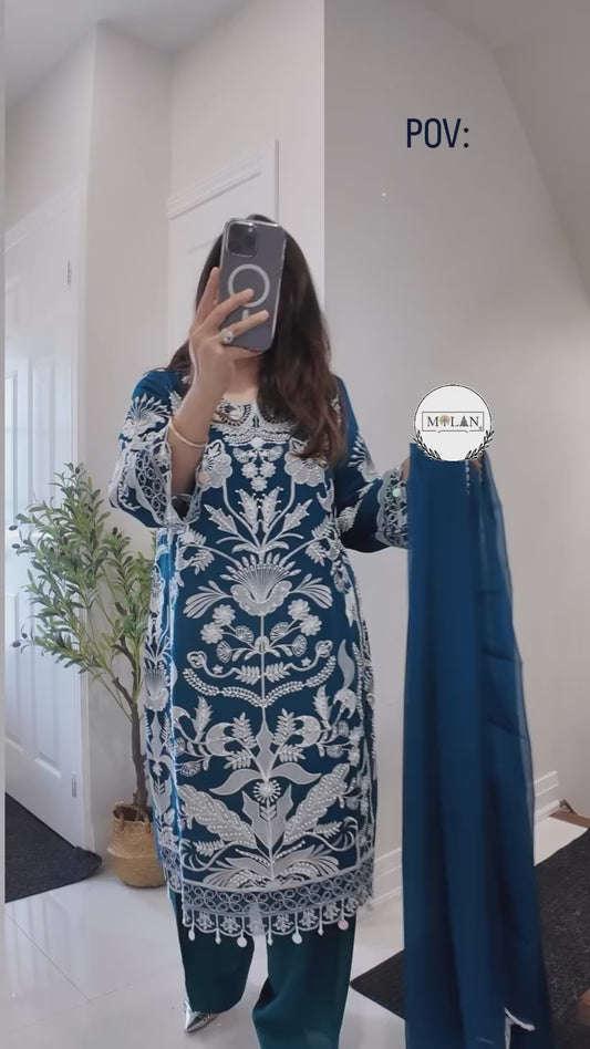 Noor-e-Farshi Zinc Blue