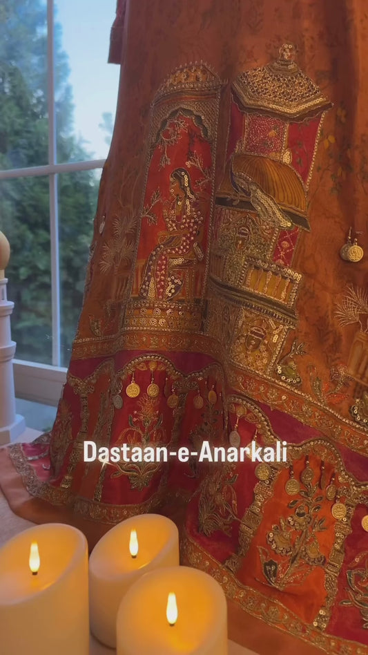 Dastaan-e-Anarkali | Embroidered Kaftan Set