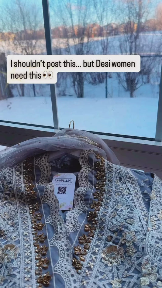 Ashen Lilac Mist – A Soft Dusk Wrapped in Elegance