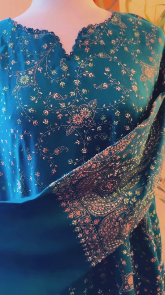 Neelam-e-Kalam – Pashmina Long Shawl Shirt