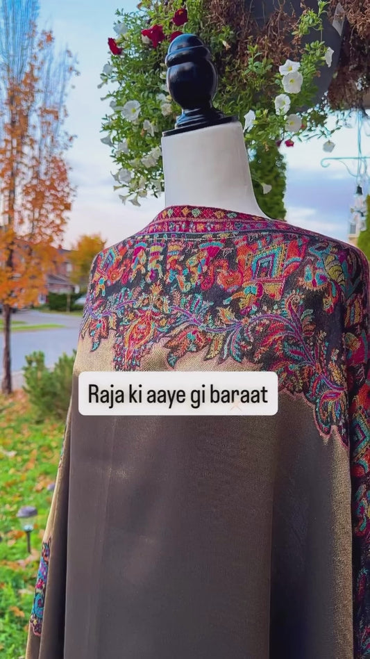 Mughal Muse Moonlit Shawl