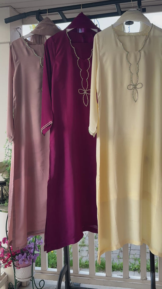 Mulberry Flame Élan - Kaftan set