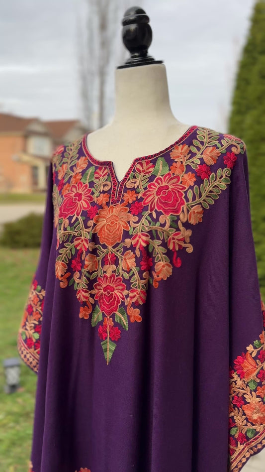 Shab-e-Jaam – The Midnight Vineyard Shawl Shirt ( Cape )